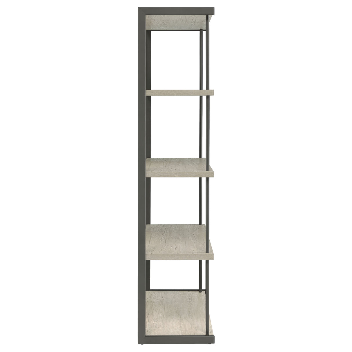 Loomis 4-Shelf Bookcase Whitewashed Grey