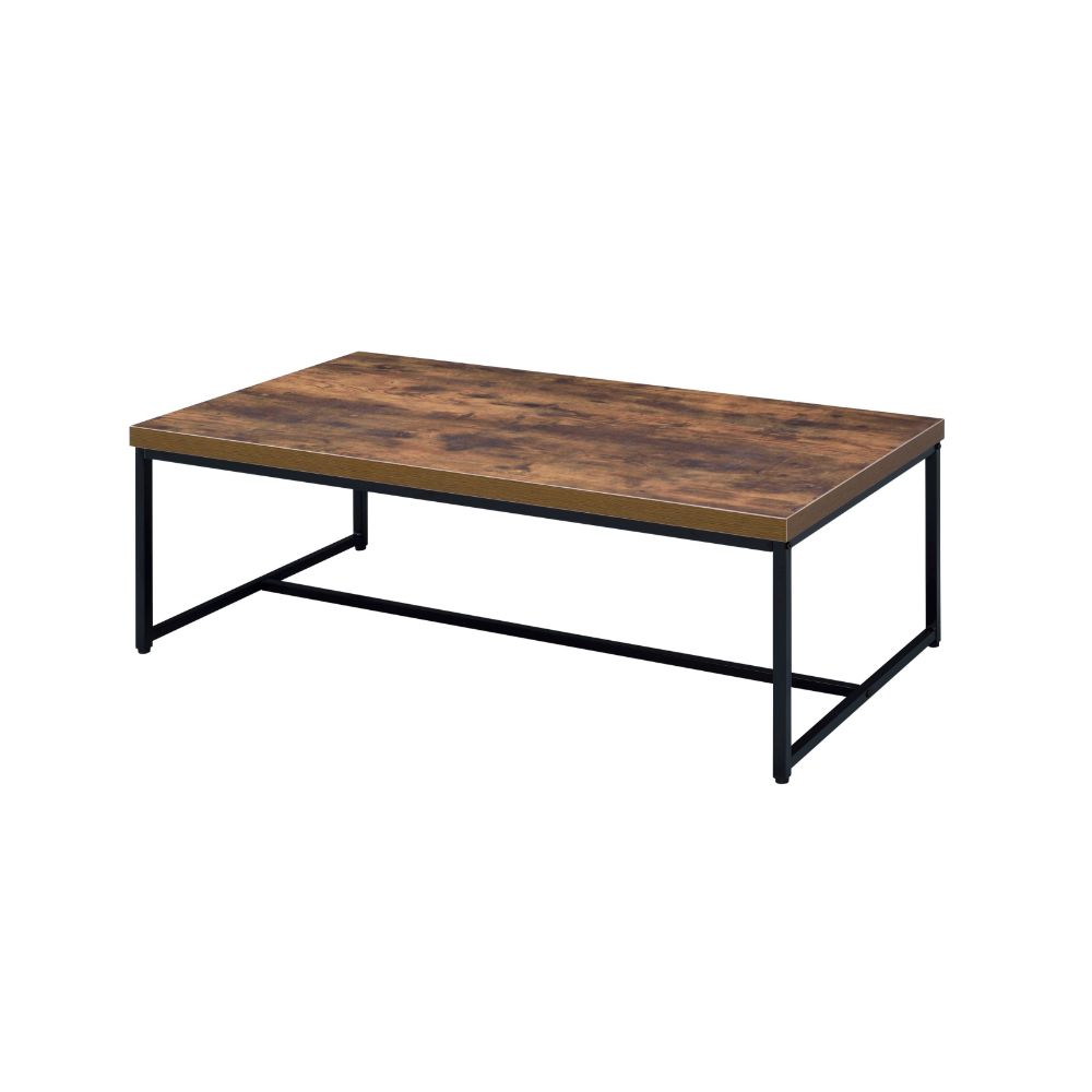 Bob Weathered Oak & Black Finish Coffee Table