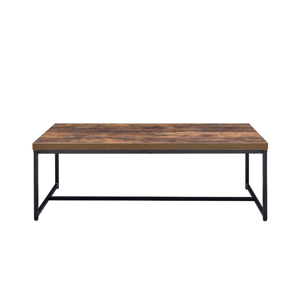 Bob Weathered Oak & Black Finish Coffee Table