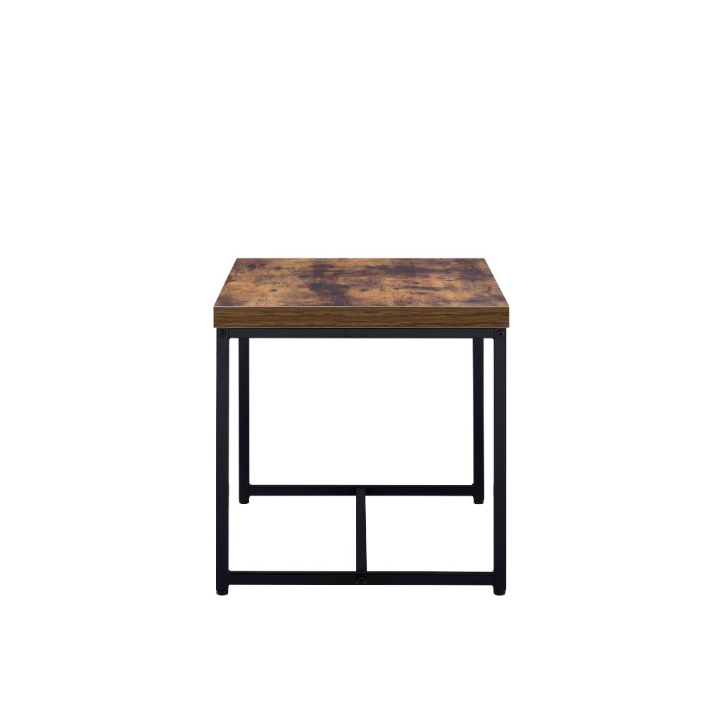 Bob Weathered Oak & Black Finish End Table