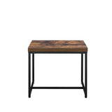 Bob Weathered Oak & Black Finish End Table