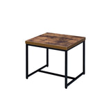 Bob Weathered Oak & Black Finish End Table