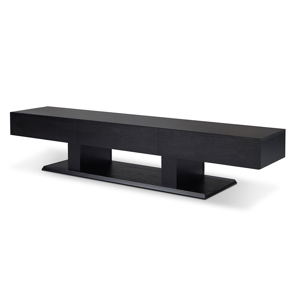 Follian Black Finish Tv Stand