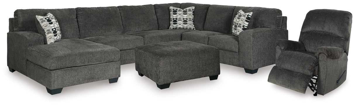 Ballinasloe 3-Piece Sectional, Recliner and Ottoman