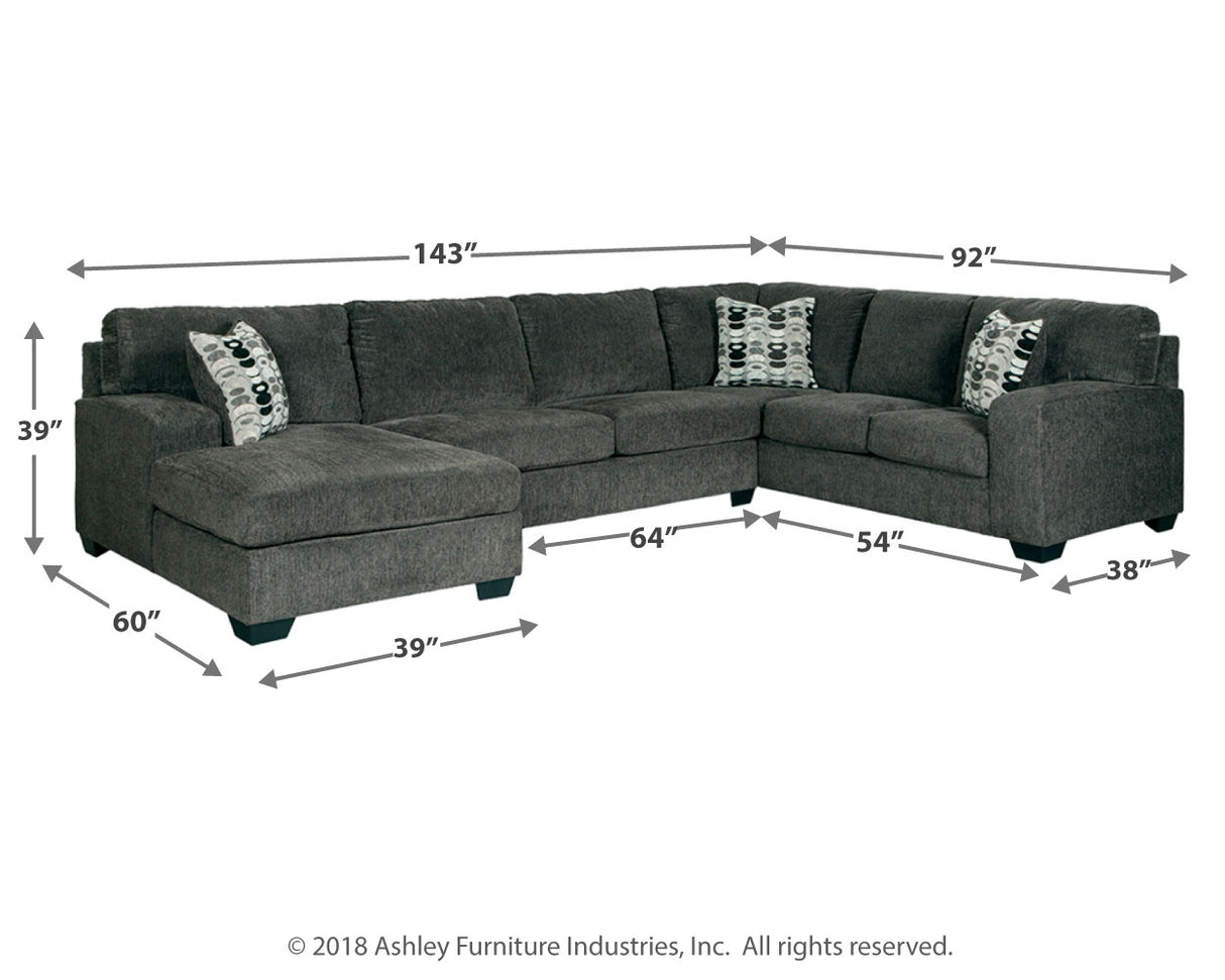 Ballinasloe 3-Piece Sectional, Recliner and Ottoman