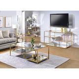 Astrid Mirrored & Gold Finish Coffee Table