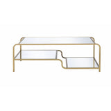 Astrid Mirrored & Gold Finish Coffee Table