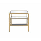 Astrid Mirrored & Gold Finish End Table