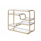 Astrid Mirrored & Gold Finish Accent Table