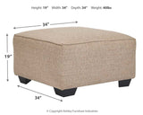 Baceno Hemp Oversized Ottoman