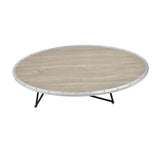 Allis Weathered Gray Oak & Metal Finish Coffee Table