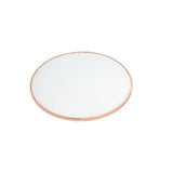 Alivia Frosted Glass & Rose Gold Finish End Table