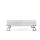 Calnan White High Gloss & Chrome Finish Coffee Table