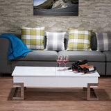 Calnan White High Gloss & Chrome Finish Coffee Table