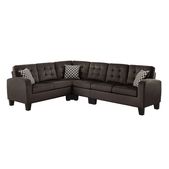 Sinclair Chocolate 2-Piece Reversible Sectional