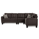 Sinclair Chocolate 2-Piece Reversible Sectional