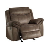 Aram Brown Fabric Glider Reclining Chair