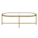 Charrot Clear Glass Top & Gold Finish Coffee Table