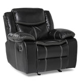 Bastrop Black Glider Reclining Chair