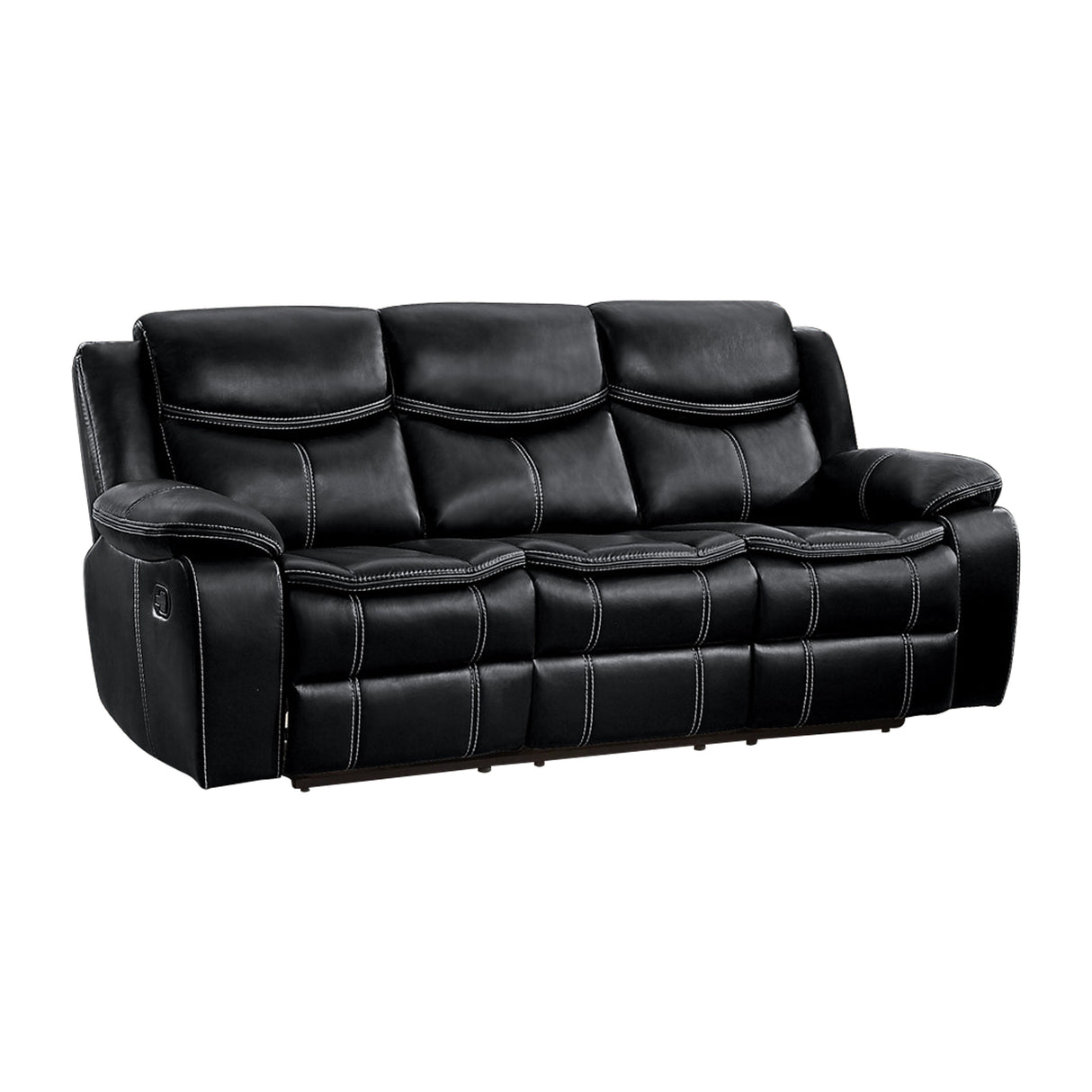 Bastrop Black Reclining Sofa