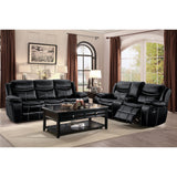 Bastrop Black Reclining Sofa