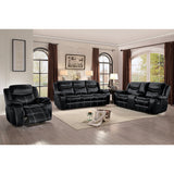 Bastrop Black Reclining Sofa