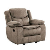 Bastrop Brown Fabric Glider Reclining Chair