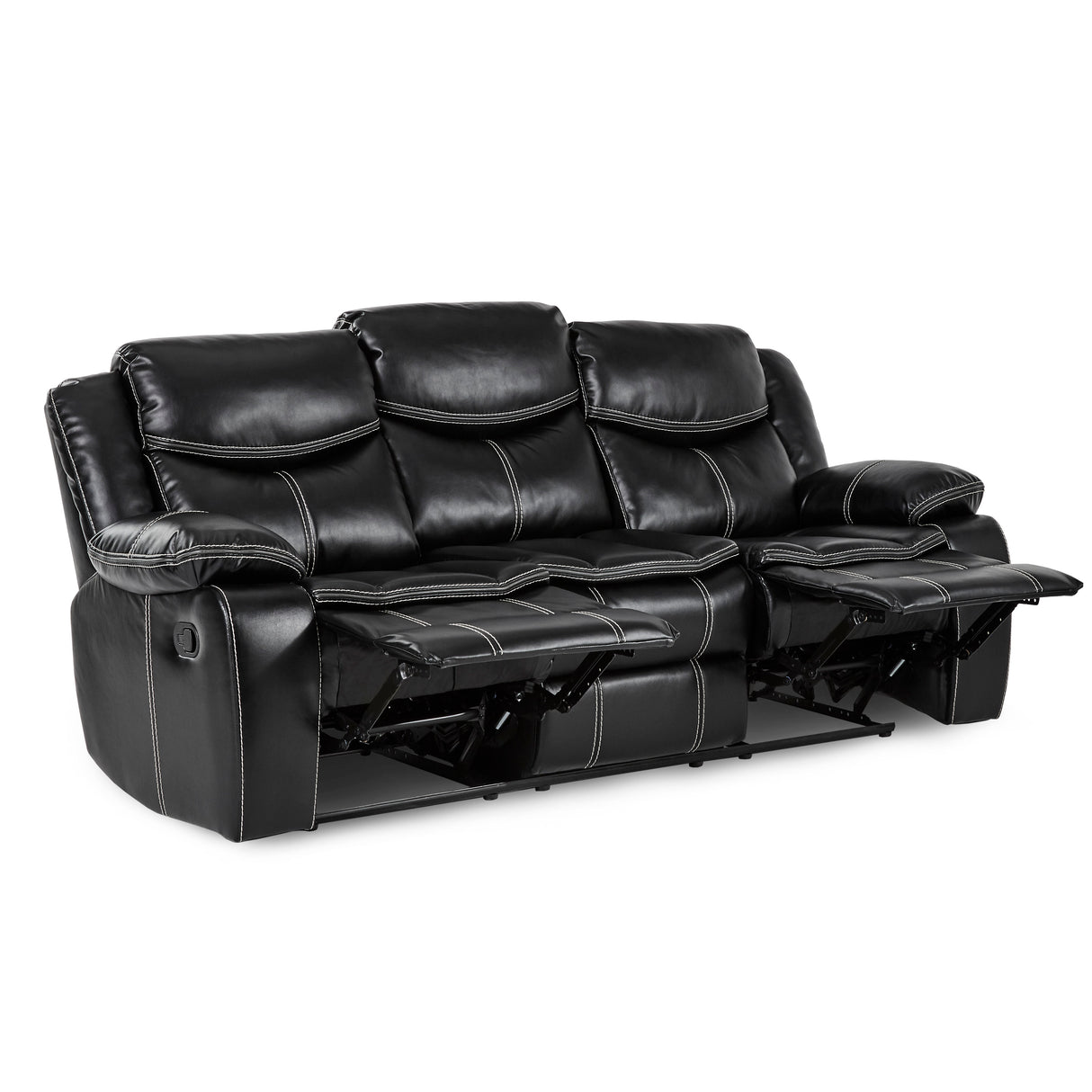 Bastrop Black Reclining Sofa