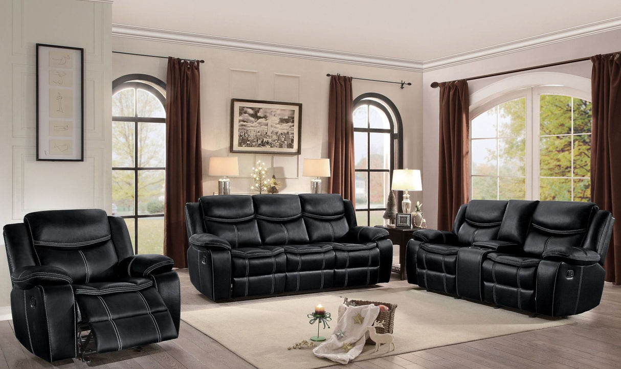 Bastrop Black Double Reclining Living Room Set