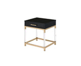 Adiel Black & Gold Finish End Table