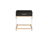 Adiel Black & Gold Finish End Table