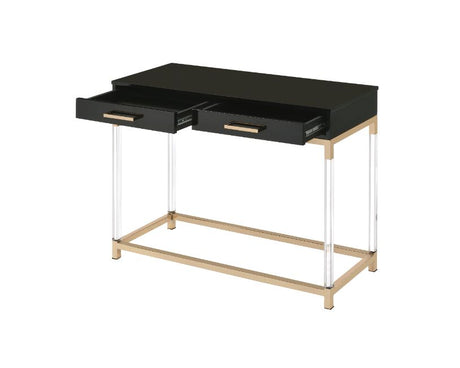 Adiel Black & Gold Finish Accent Table