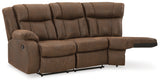 Trail Walnut Boys Left-Arm Facing Reclining Loveseat