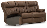 Trail Walnut Boys Right-Arm Facing Reclining Loveseat