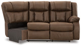 Trail Walnut Boys Right-Arm Facing Reclining Loveseat