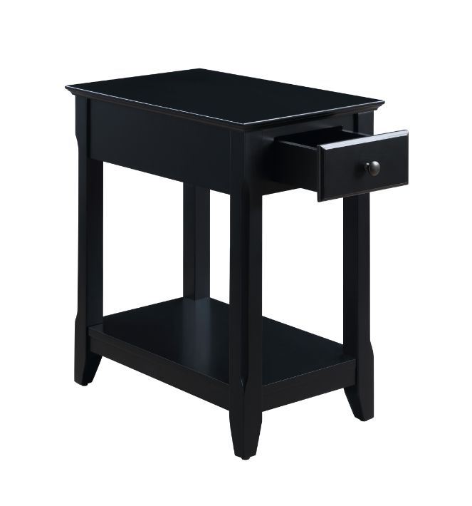 Bertie Black Finish Accent Table