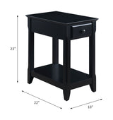 Bertie Black Finish Accent Table