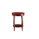 Aberta Red Finish Accent Table