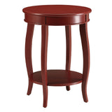 Aberta Red Finish Accent Table