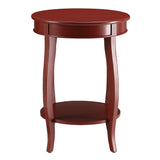 Aberta Red Finish Accent Table