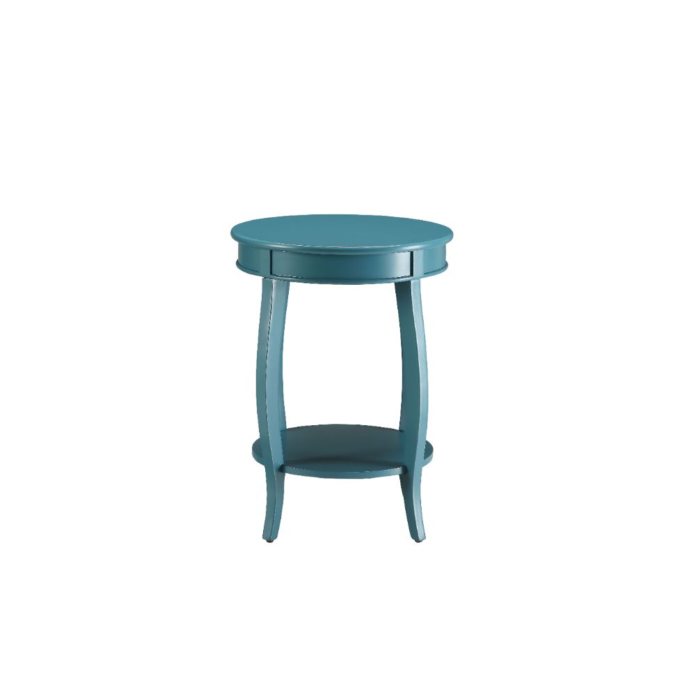 Aberta Teal Finish Accent Table