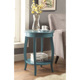 Aberta Teal Finish Accent Table