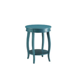 Aberta Teal Finish Accent Table