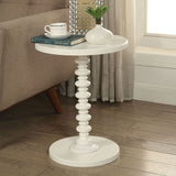 Acton White Finish Accent Table