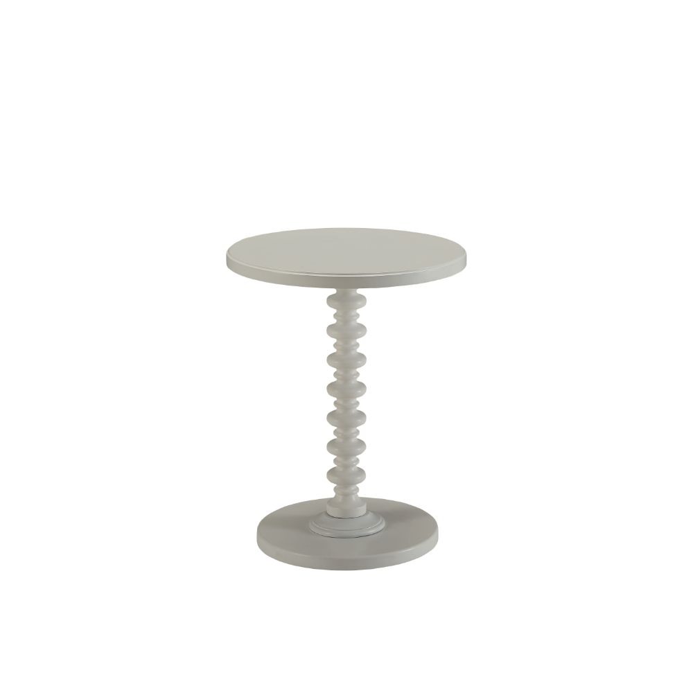 Acton White Finish Accent Table