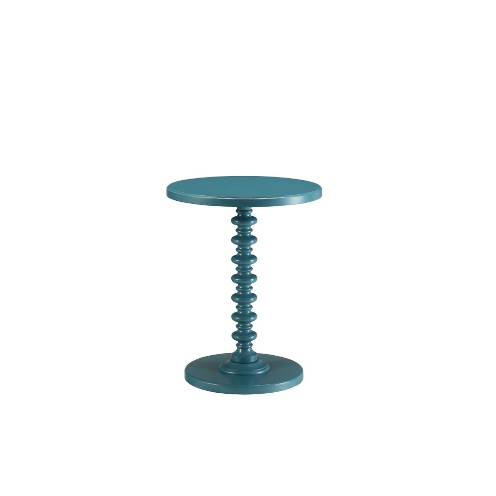 Acton Teal Finish Accent Table