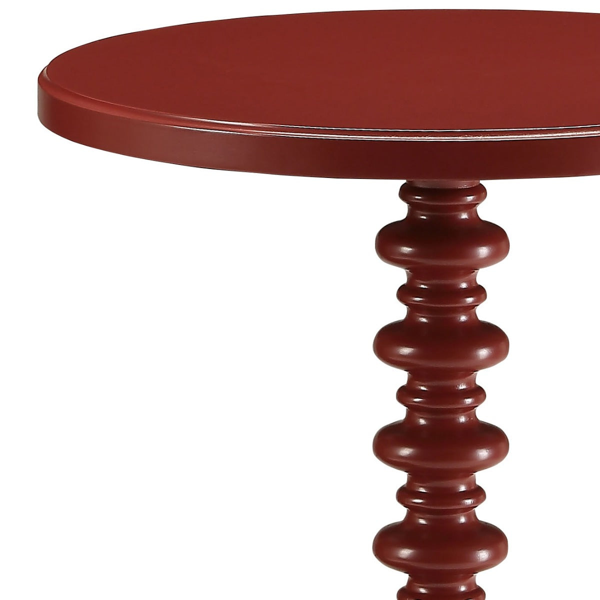 Acton Red Finish Accent Table