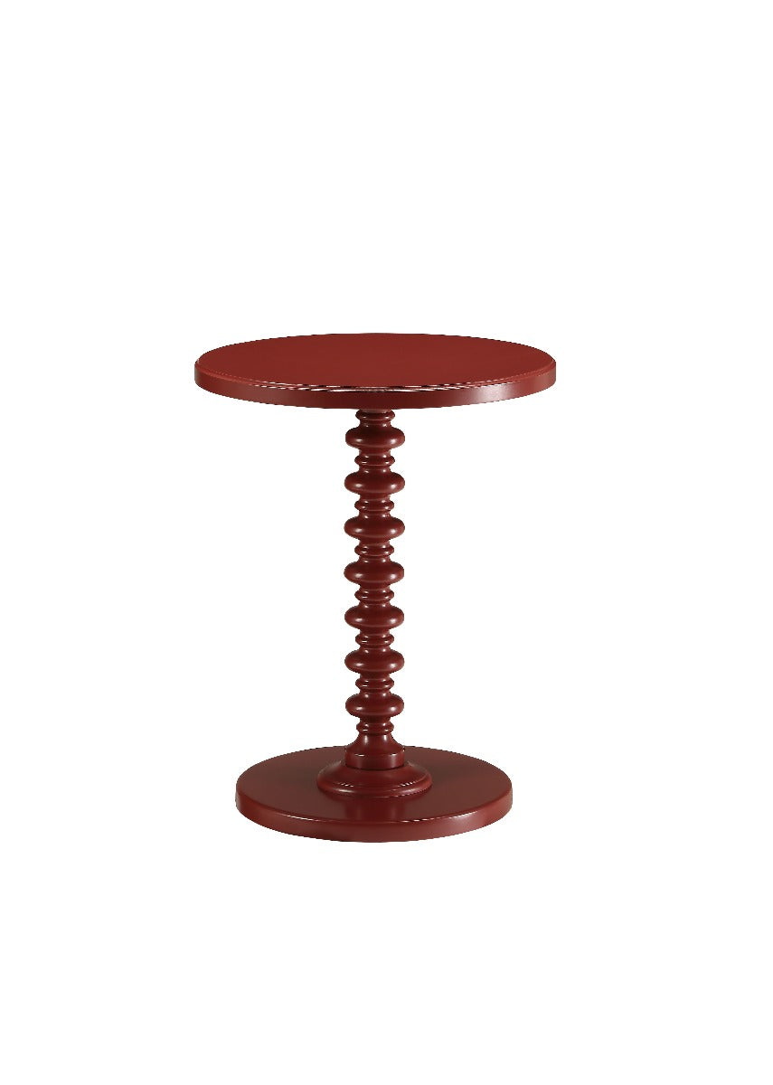 Acton Red Finish Accent Table