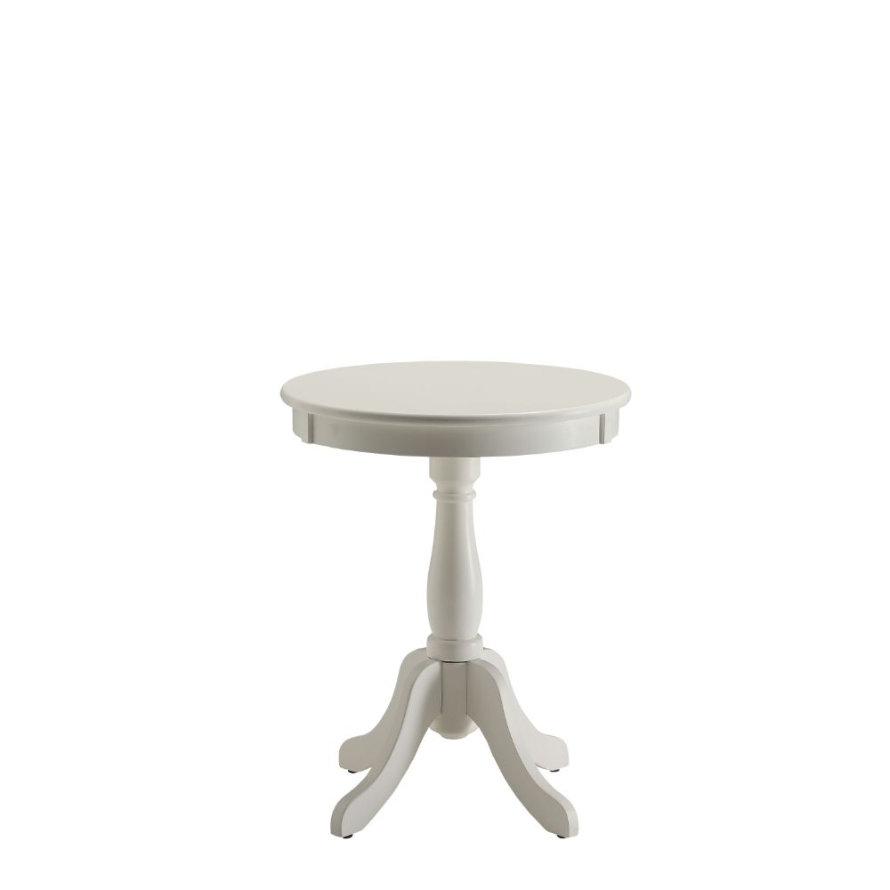 Alger White Finish Accent Table