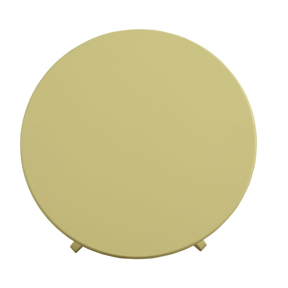 Alger Light Yellow Finish Accent Table